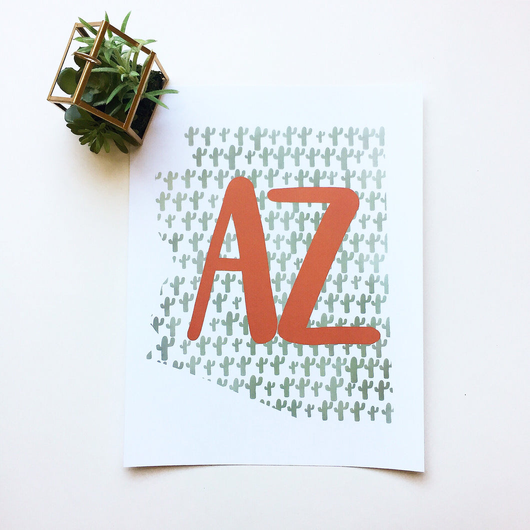 AZ Saguaro Print